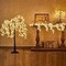 6ft Lighted White Cherry Blossom Garland with 96 LED Fairy Lights – Battery Operated Artificial Flower Vine with Timer for Mantle, Table Centerpiece, Wedding, Valentines, Party & Home Decor (White Cherry Blossoms)
